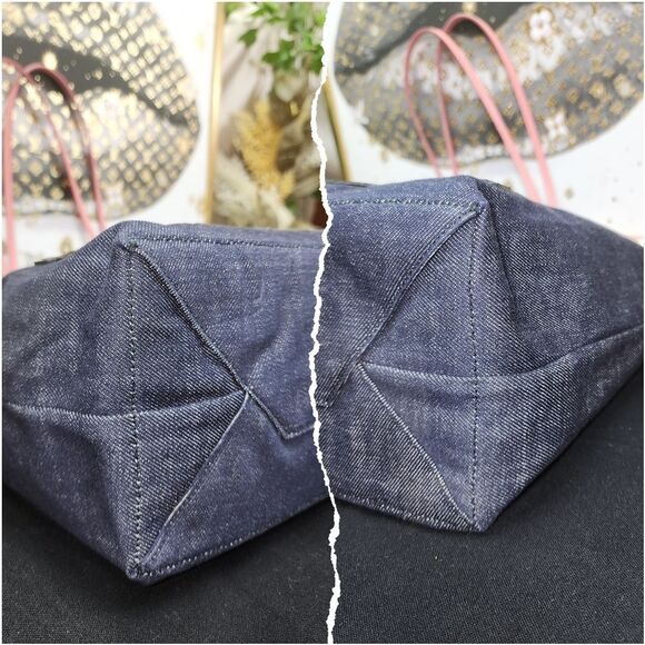 NWOT Prada Denim Logo Patch Tote W/ Pouchette, Dust Bag And COA - Picture 8 of 16